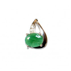 Sterling Silver Emerald Pendant PF-44