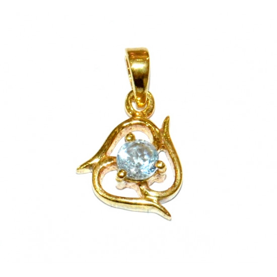 Vermeil Blue Topaz Pendant