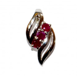 Sterling Silver Ruby Pendant PF-03