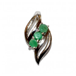 Sterling Silver Emerald Pendant PF-03 
