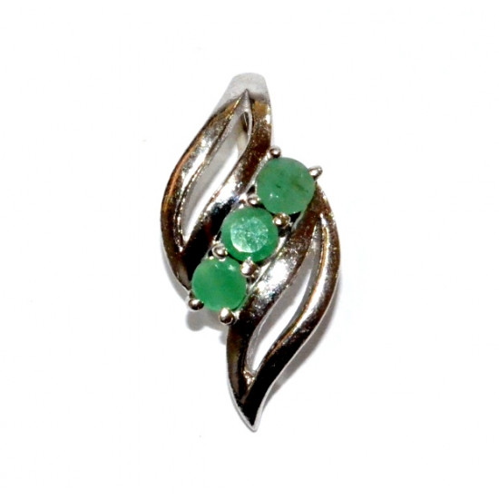 Sterling Silver Emerald Pendant PF-03 