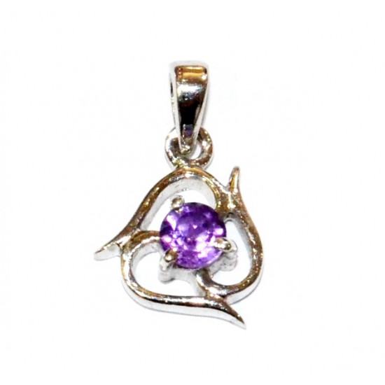 Sterling Silver Amethyst Pendant PF-47