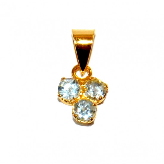 Vermeil Blue Topaz Pendant