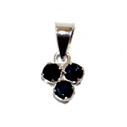 Sterling Silver Sapphire Pendant