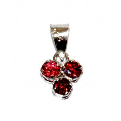 Sterling Silver Garnet Pendant PF-04