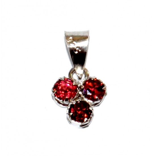 Sterling Silver Garnet Pendant PF-04