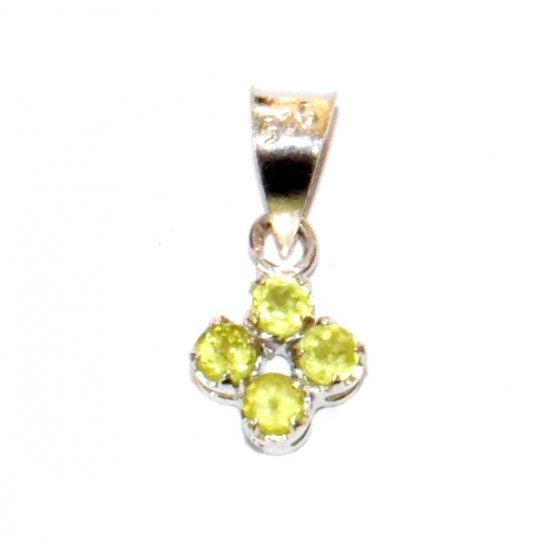 Sterling Silver Peridot Pendant PF-10