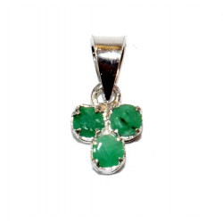 Sterling Silver Emerald Pendant PF-04 