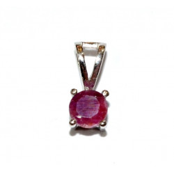Sterling Silver Ruby Pendant PF-32