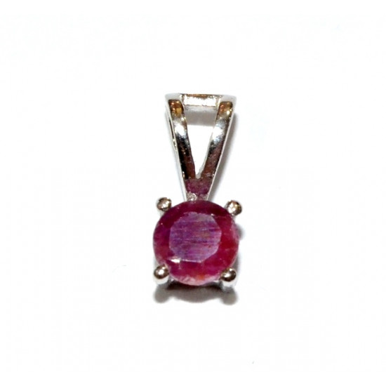 Sterling Silver Ruby Pendant PF-32