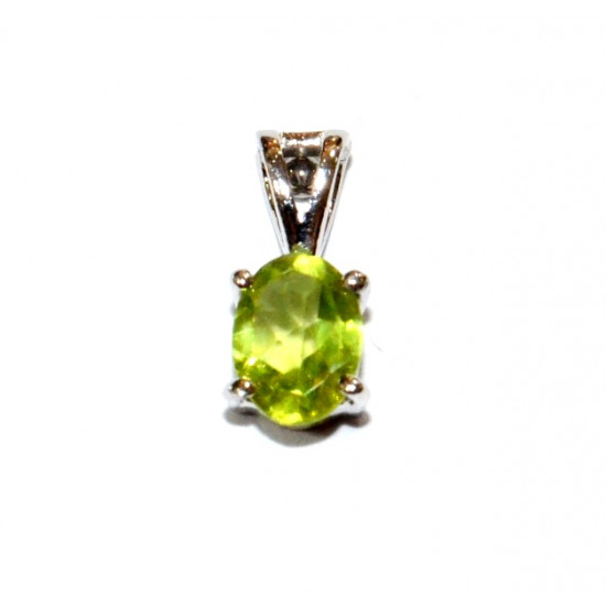 Sterling Silver Peridot Pendant PF-36