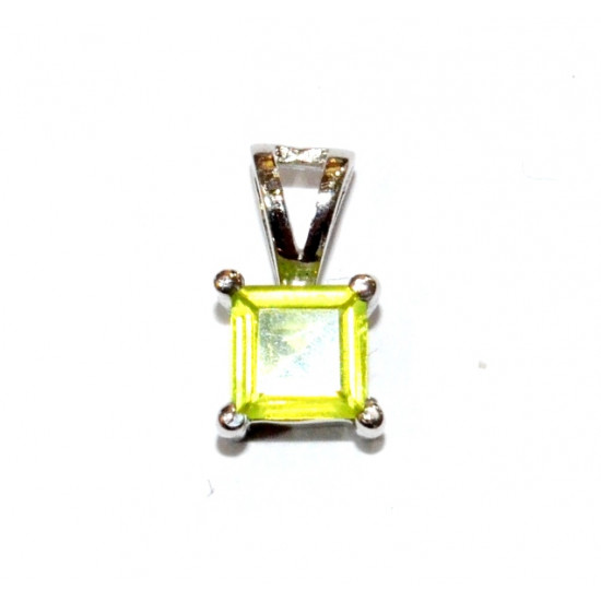 Sterling Silver Peridot Pendant PF-39