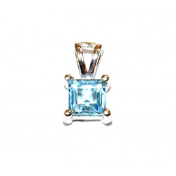 Sterling Silver Blue Topaz Pendant PF-39