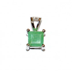Sterling Silver Emerald Pendant PF-39