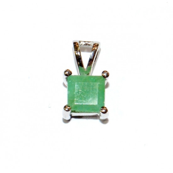 Sterling Silver Emerald Pendant PF-39