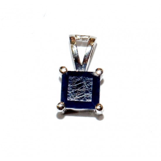 Sterling Silver Sapphire Pendant