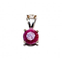 Sterling Silver Ruby Pendant PF-33