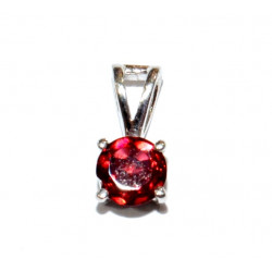 Sterling Silver Garnet Pendant PF-33