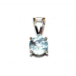 Sterling Silver Blue Topaz Pendant PF-33