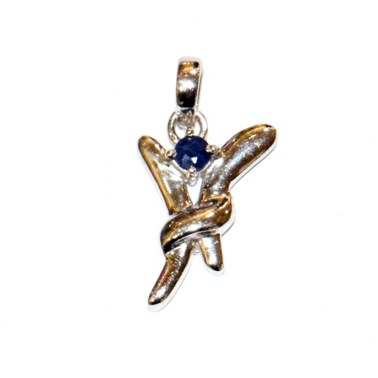 Sterling Silver Sapphire Pendant