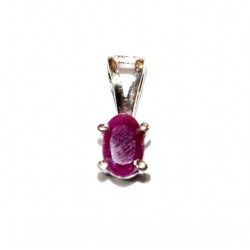 Sterling Silver Ruby Pendant PF-34