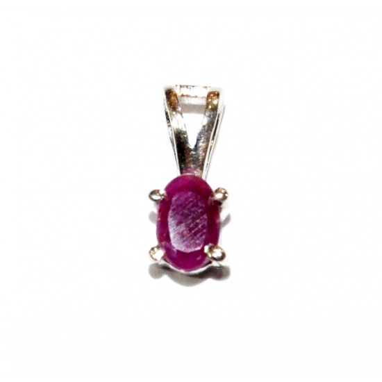 Sterling Silver Ruby Pendant PF-34