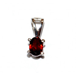 Sterling Silver Garnet Pendant PF-34