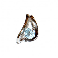 Sterling Silver Blue Topaz Pendant PF-40