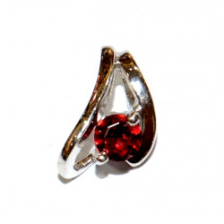 Sterling Silver Garnet Pendant PF-40