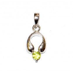 Sterling Silver Peridot Pendant PF-41