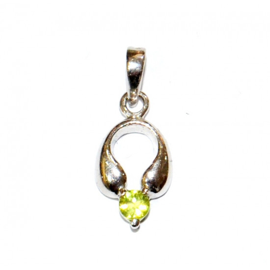 Sterling Silver Peridot Pendant PF-41