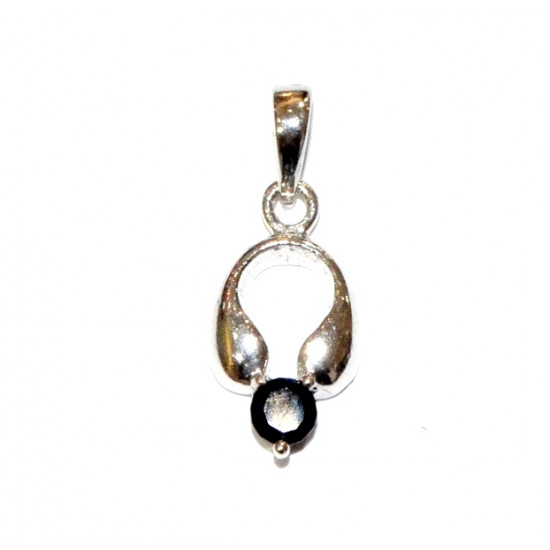 Sterling Silver Onyx Pendant PF-41