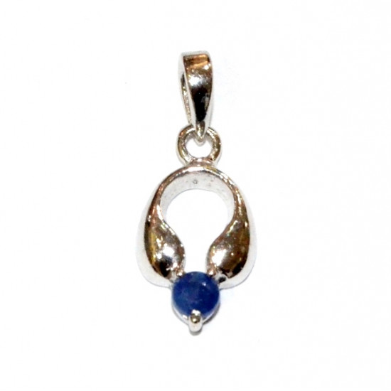 Sterling Silver Sapphire Pendant