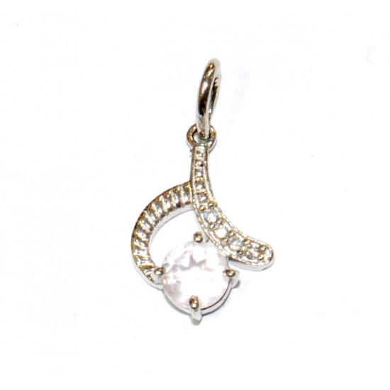 Sterling Silver Rose Quartz Pendant