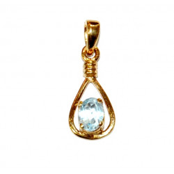 Vermeil Blue Topaz Pendant