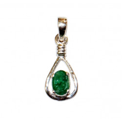 Sterling Silver Emerald Pendant PF-50
