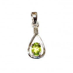 Sterling Silver Peridot Pendant PF-50