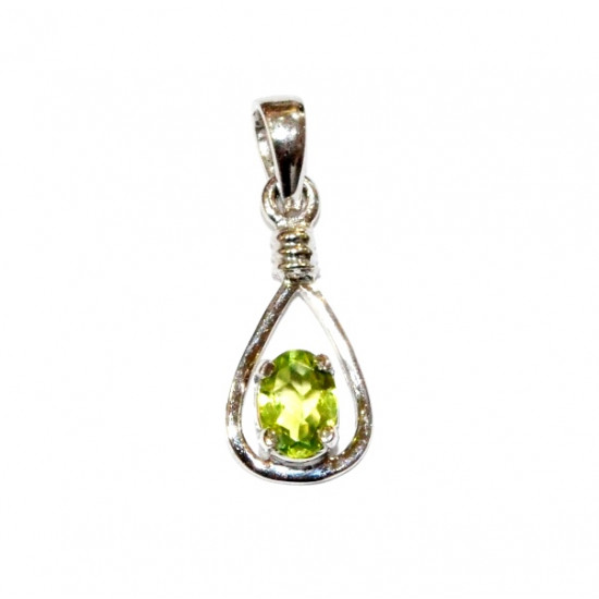Sterling Silver Peridot Pendant PF-50