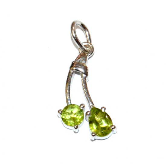 Sterling Silver Peridot Pendant PF-45