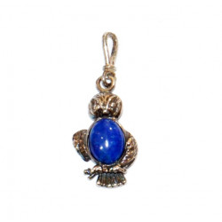 Sterling Silver Lapis lazuli pendant owl P32-00