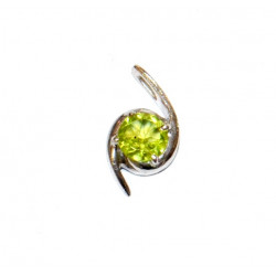 Sterling Silver Peridot Pendant PF-48