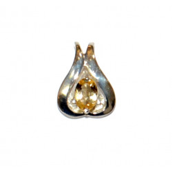 Sterling Silver imperial topaz pendant