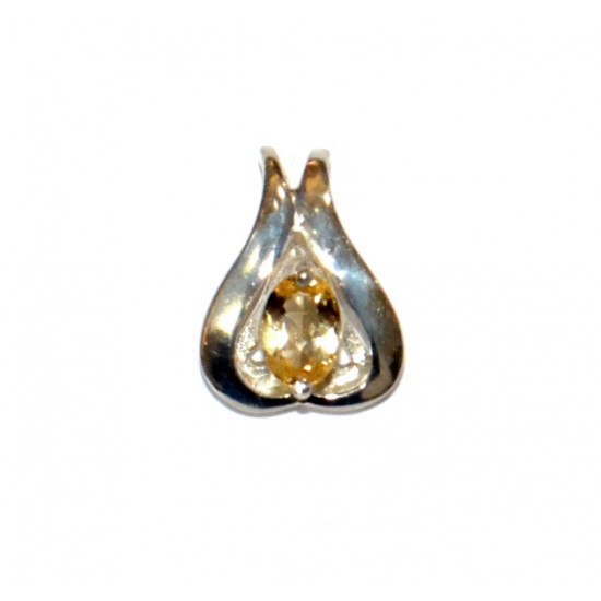 Sterling Silver imperial topaz pendant