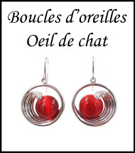 Cat eye earrings