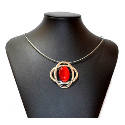 necklace cats eye red