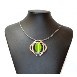 necklace cats eye green