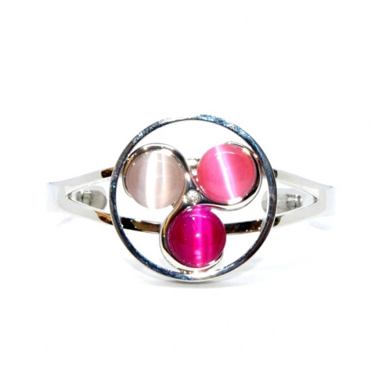 cat eye bracelet pink