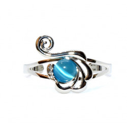 bracelet oeil de chat bleu