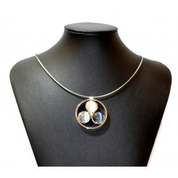 collier oeil de chat gris