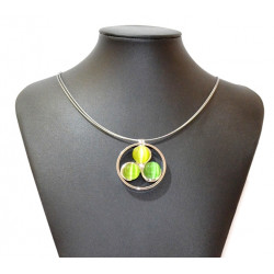 necklace cats eye green